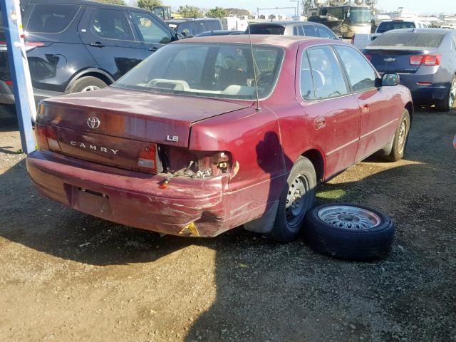 4T1BG12KXTU788917 - 1996 TOYOTA CAMRY DX BURGUNDY photo 4