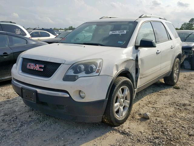 1GKLRLED0AJ178300 - 2010 GMC ACADIA SLE WHITE photo 2