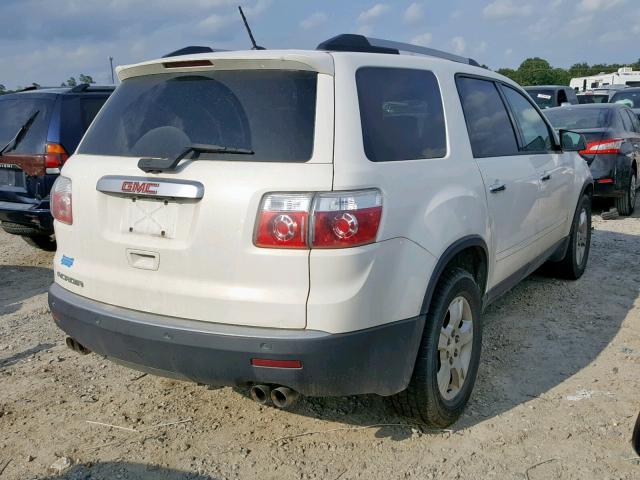 1GKLRLED0AJ178300 - 2010 GMC ACADIA SLE WHITE photo 4