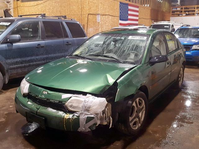 1G8AL52F64Z210396 - 2004 SATURN ION LEVEL GREEN photo 2