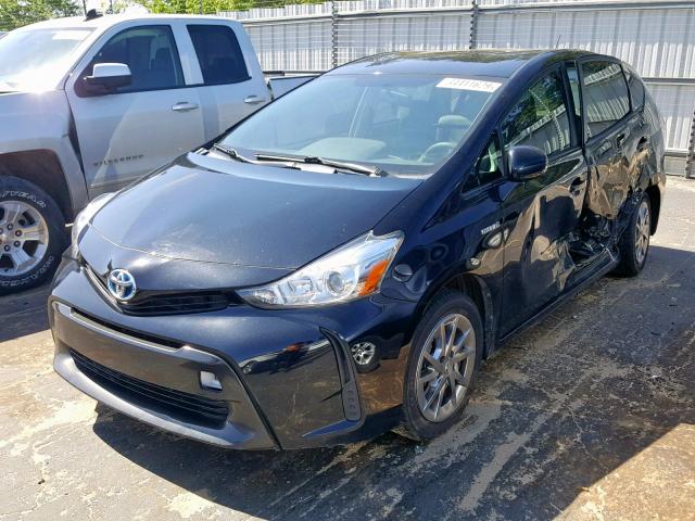 JTDZN3EU6HJ066791 - 2017 TOYOTA PRIUS V BLACK photo 2