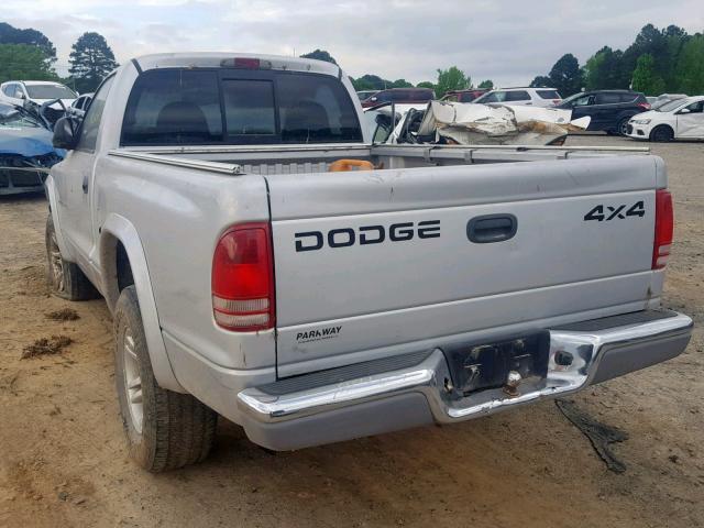 1B7GG36N72S615103 - 2002 DODGE DAKOTA SPO SILVER photo 3