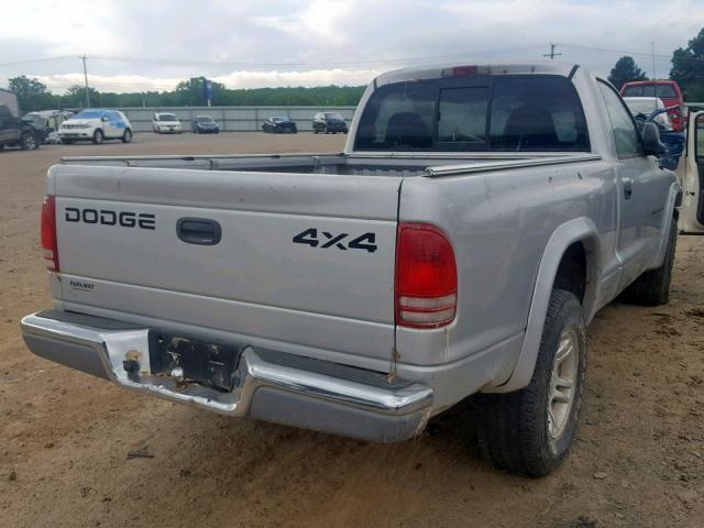 1B7GG36N72S615103 - 2002 DODGE DAKOTA SPO SILVER photo 4