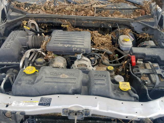 1B7GG36N72S615103 - 2002 DODGE DAKOTA SPO SILVER photo 7