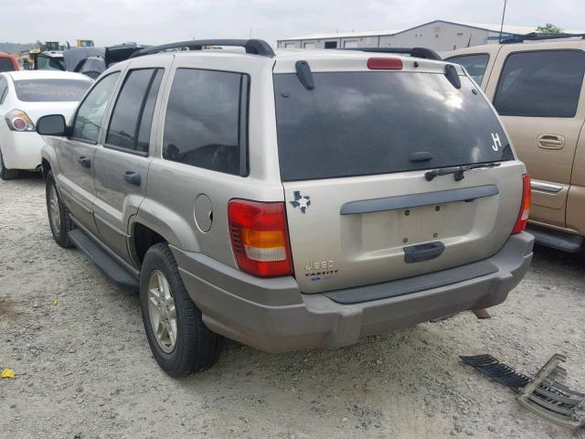 1J4GX48S44C117764 - 2004 JEEP GRAND CHER TAN photo 3