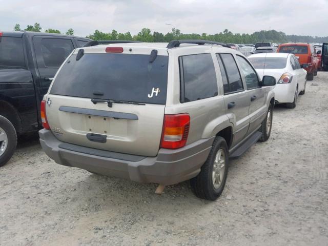 1J4GX48S44C117764 - 2004 JEEP GRAND CHER TAN photo 4