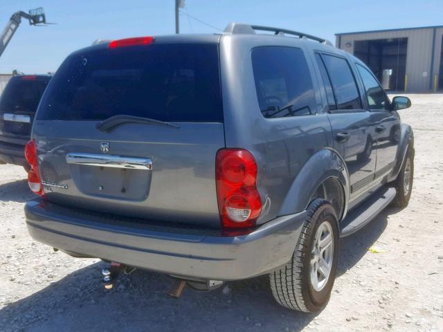 1D4HB48N06F180867 - 2006 DODGE DURANGO SL GRAY photo 4