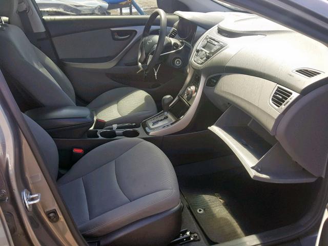 5NPDH4AE4DH422454 - 2013 HYUNDAI ELANTRA GL GRAY photo 5