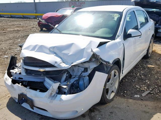 1G1AT58H697104296 - 2009 CHEVROLET COBALT LT WHITE photo 2