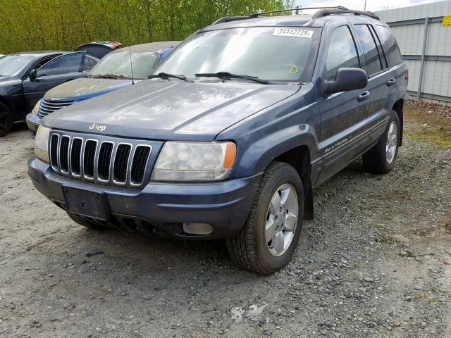 1J4GW58N01C615362 - 2001 JEEP GRAND CHER BLUE photo 2