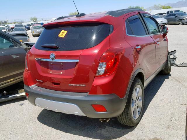 KL4CJASBXGB573012 - 2016 BUICK ENCORE RED photo 4