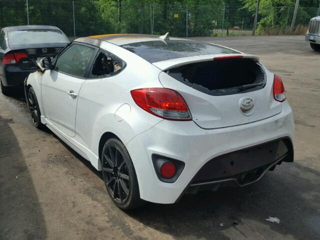 KMHTC6AE1DU094370 - 2013 HYUNDAI VELOSTER T WHITE photo 3