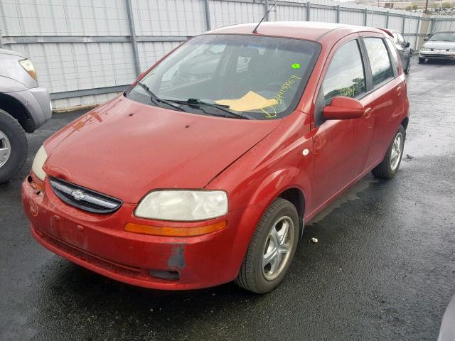 KL1TD66616B560985 - 2006 CHEVROLET AVEO BASE Qırmızı foto 2