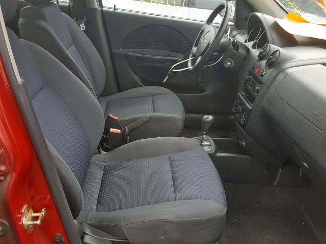 KL1TD66616B560985 - 2006 CHEVROLET AVEO BASE Qırmızı foto 5