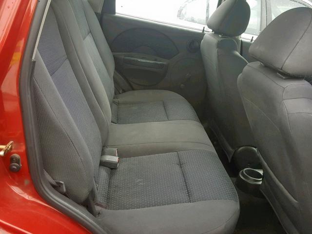 KL1TD66616B560985 - 2006 CHEVROLET AVEO BASE Qırmızı foto 6