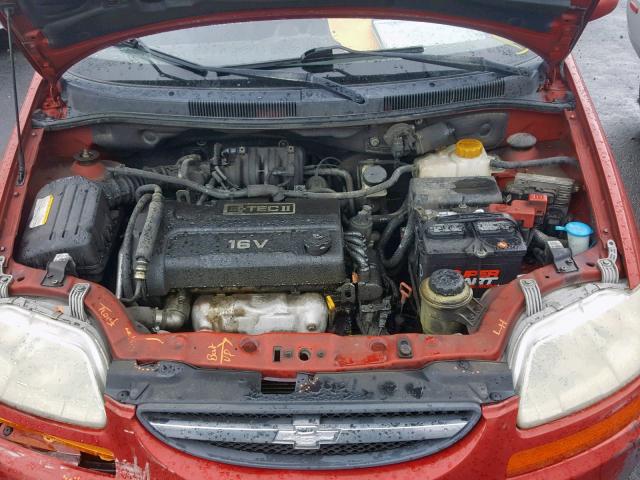 KL1TD66616B560985 - 2006 CHEVROLET AVEO BASE Qırmızı foto 7