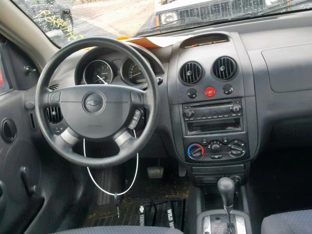 KL1TD66616B560985 - 2006 CHEVROLET AVEO BASE Qırmızı foto 9