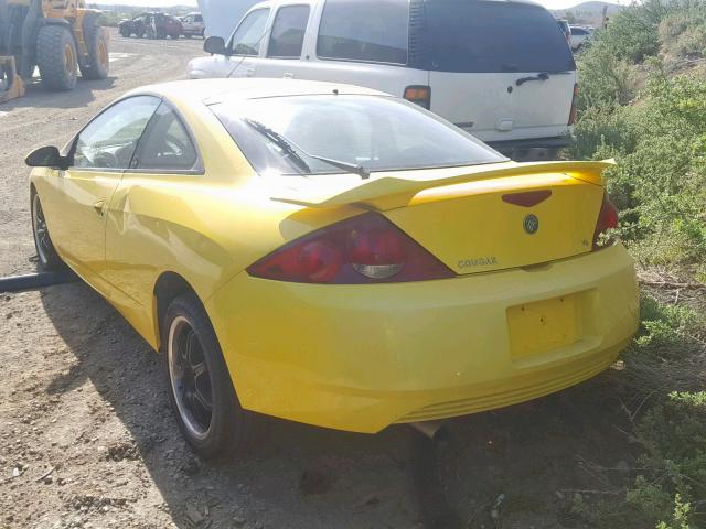 1ZWHT61LX15615996 - 2001 MERCURY COUGAR V6 YELLOW photo 3