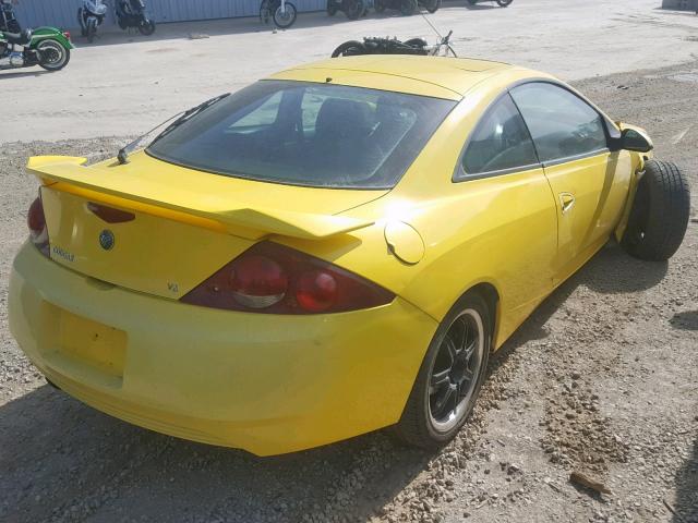 1ZWHT61LX15615996 - 2001 MERCURY COUGAR V6 YELLOW photo 4