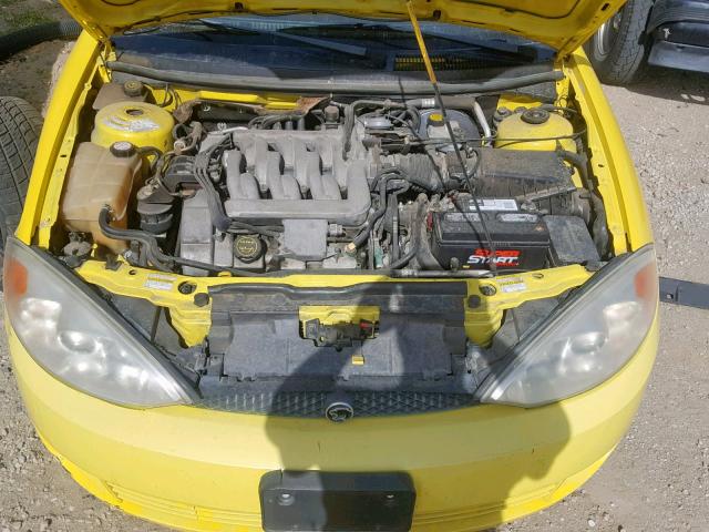 1ZWHT61LX15615996 - 2001 MERCURY COUGAR V6 YELLOW photo 7