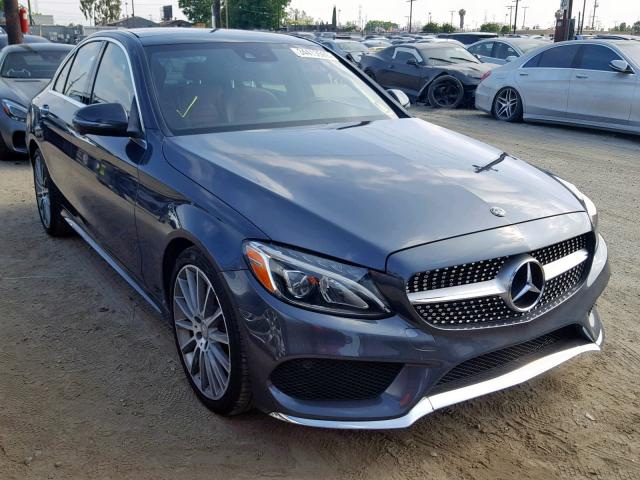 55SWF4KBXGU136287 - 2016 MERCEDES-BENZ C 300 4MAT GRAY photo 1