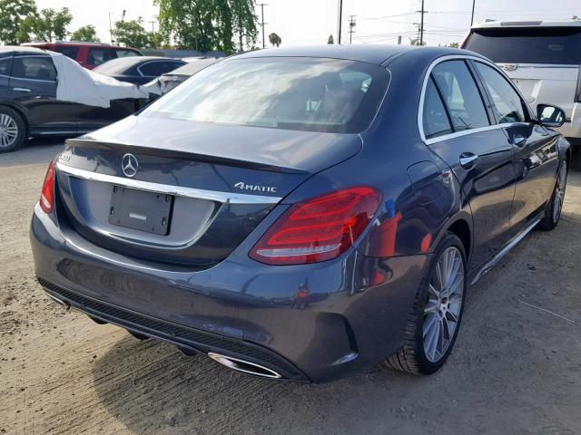 55SWF4KBXGU136287 - 2016 MERCEDES-BENZ C 300 4MAT GRAY photo 4