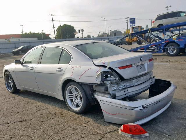 WBAGN83423DK10154 - 2003 BMW 760 LI SILVER photo 3