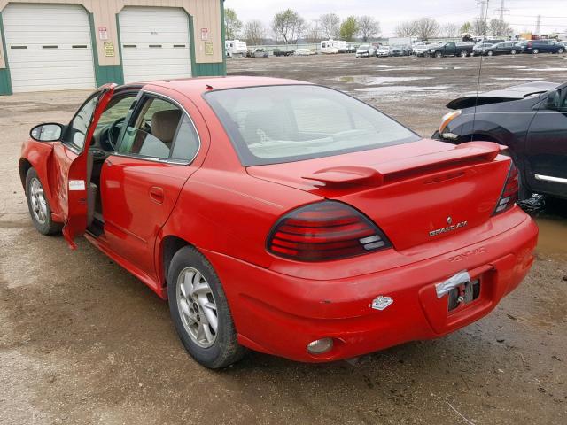 1G2NF52E64C251978 - 2004 PONTIAC GRAND AM S RED photo 3