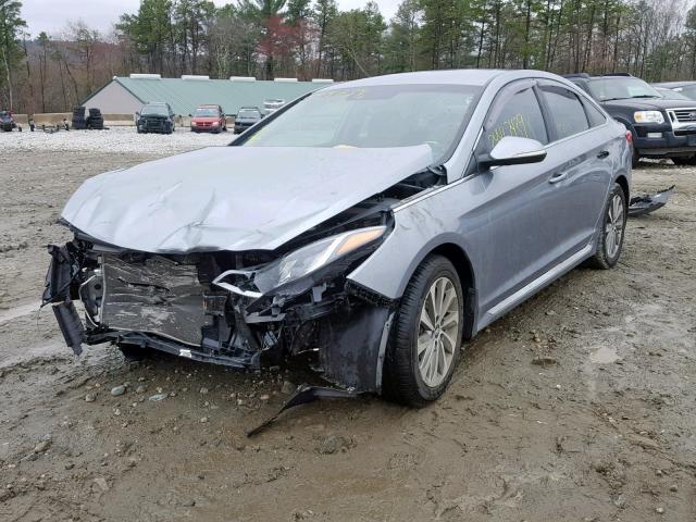 5NPE34AF3GH282512 - 2016 HYUNDAI SONATA SPO SILVER photo 2