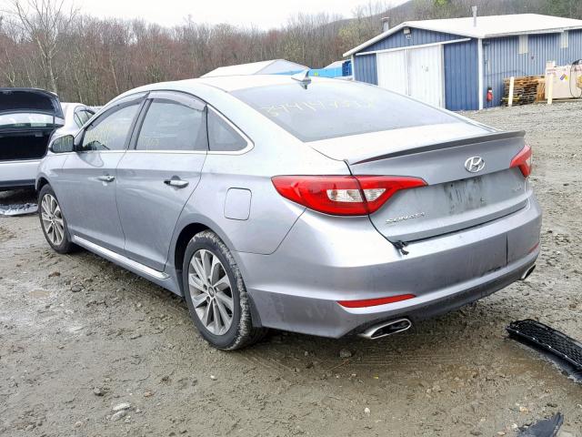 5NPE34AF3GH282512 - 2016 HYUNDAI SONATA SPO SILVER photo 3