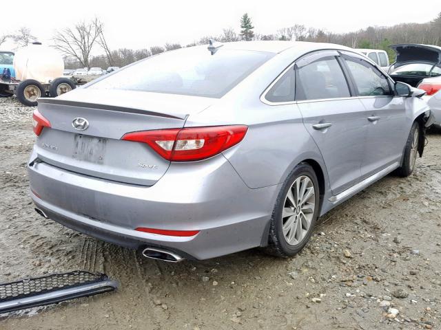 5NPE34AF3GH282512 - 2016 HYUNDAI SONATA SPO SILVER photo 4