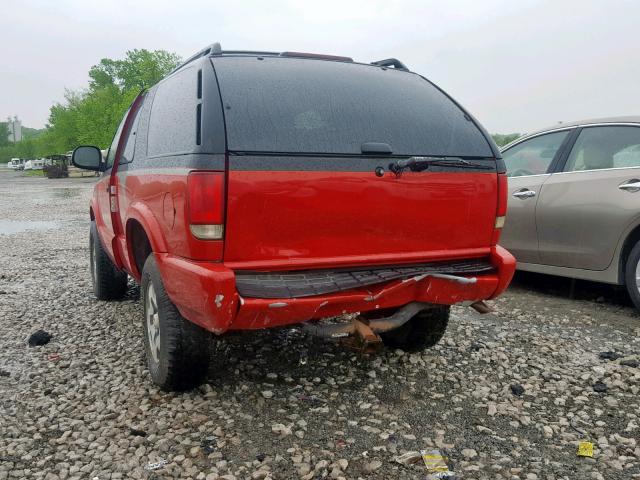 1GNCT18WXVK218436 - 1997 CHEVROLET BLAZER RED photo 9