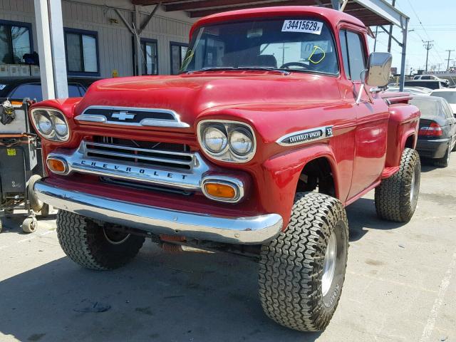 3A59S136101 - 1959 CHEVROLET APACHE RED photo 2