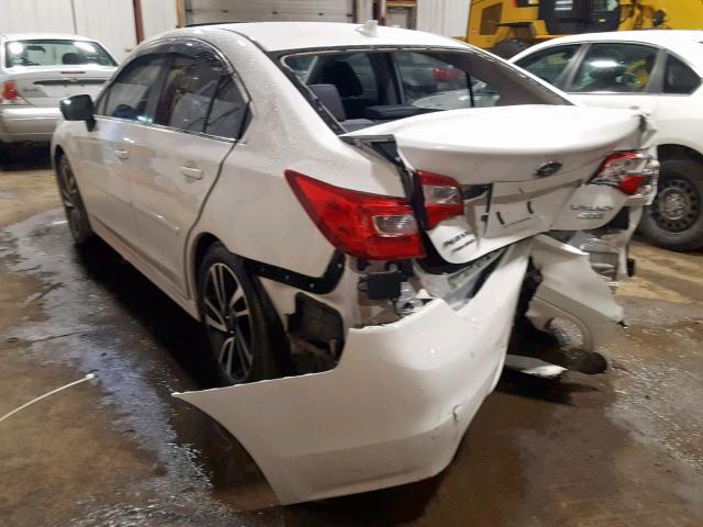 4S3BNAS69H3032781 - 2017 SUBARU LEGACY SPO WHITE photo 3