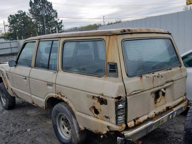 JT3FJ60G5H1135623 - 1987 TOYOTA LAND CRUIS CREAM photo 3