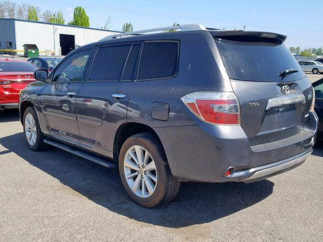 JTEEW44A982002274 - 2008 TOYOTA HIGHLANDER GRAY photo 3