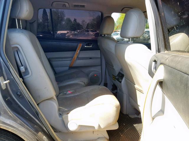 JTEEW44A982002274 - 2008 TOYOTA HIGHLANDER GRAY photo 6