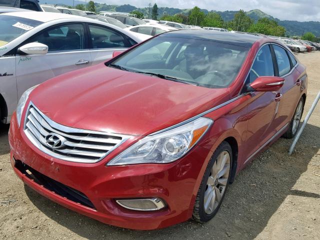 KMHFH4JG5CA157085 - 2012 HYUNDAI AZERA GLS RED photo 2