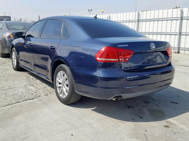 1VWAP7A3XCC023724 - 2012 VOLKSWAGEN PASSAT S BLUE photo 3