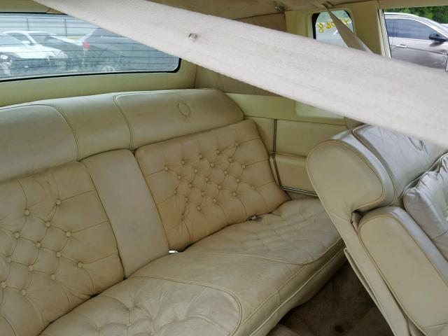 1G6AB479XB9197092 - 1981 CADILLAC FLEETWOOD YELLOW photo 6