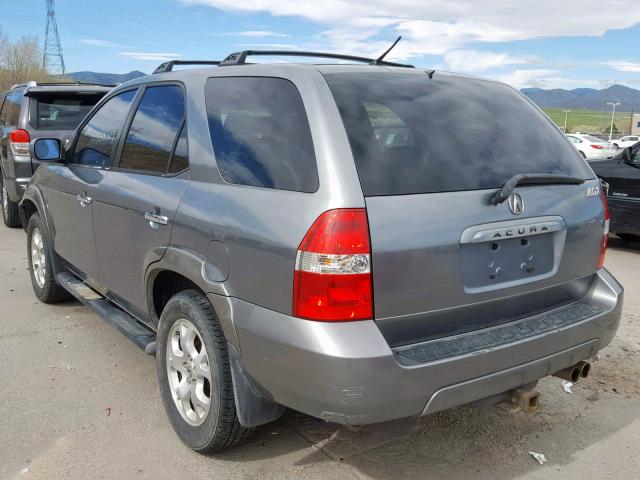 2HNYD18631H544098 - 2001 ACURA MDX TOURIN GRAY photo 3