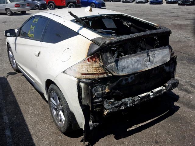 JHMZF1C44BS014743 - 2011 HONDA CR-Z WHITE photo 3