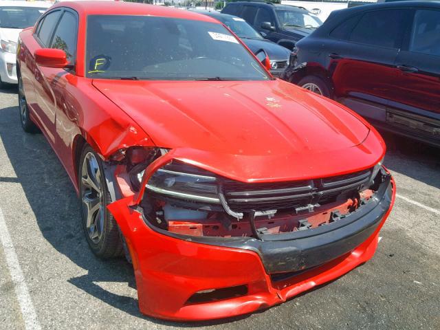 2C3CDXHG9FH800817 - 2015 DODGE CHARGER SX RED photo 1