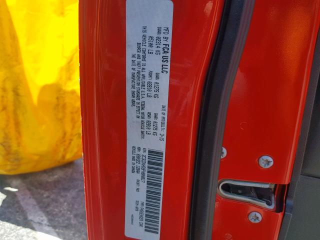 2C3CDXHG9FH800817 - 2015 DODGE CHARGER SX RED photo 10