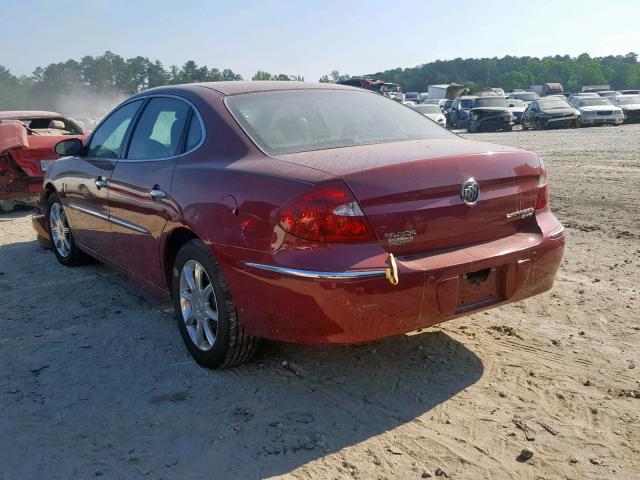 2G4WE537451172721 - 2005 BUICK LACROSSE C RED photo 3