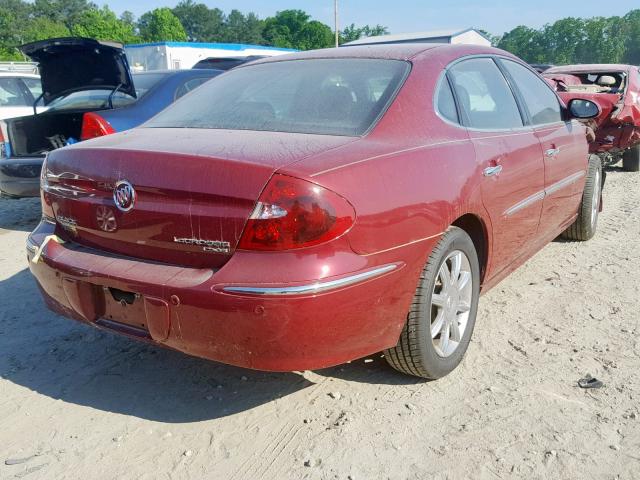 2G4WE537451172721 - 2005 BUICK LACROSSE C RED photo 4