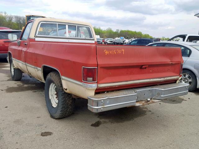 1GTEC14H8DF701052 - 1983 GMC C1500 RED photo 3