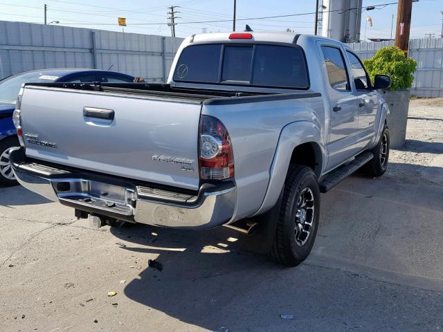 3TMJU4GN8CM136170 - 2012 TOYOTA TACOMA DOU SILVER photo 4
