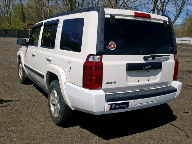 1J8HG48K67C611907 - 2007 JEEP COMMANDER WHITE photo 3