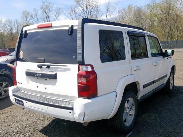 1J8HG48K67C611907 - 2007 JEEP COMMANDER WHITE photo 4
